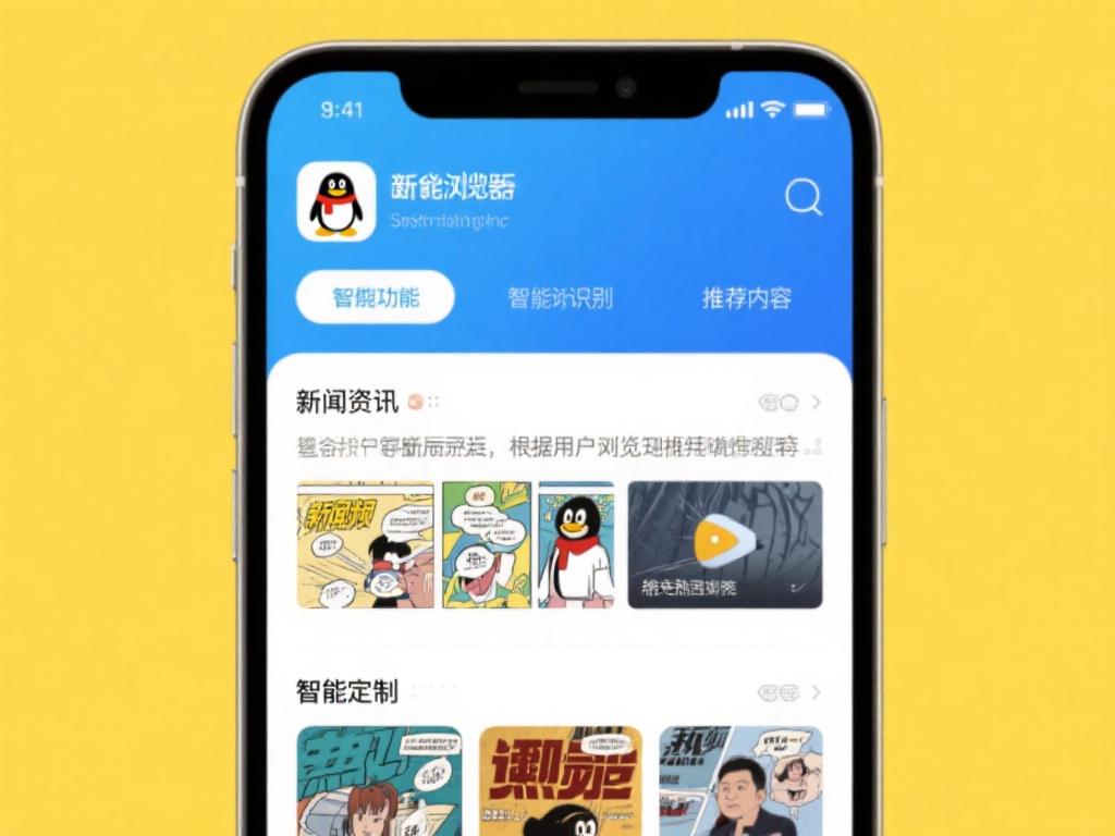 此外，企鹅浏览器还配备了一套智能识别功能